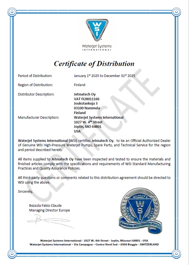 WSI certificate 2025